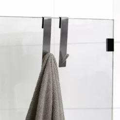 Set di 2 ganci speciale parete doccia (H18cm) Cromo