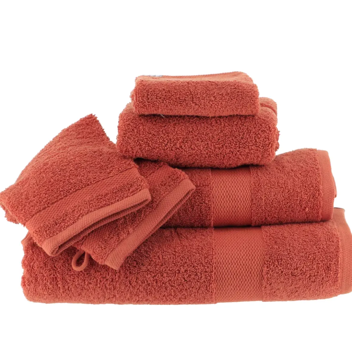Set di 2 guanti da bagno in cotone (15 x 21 cm) Timeless Terracotta