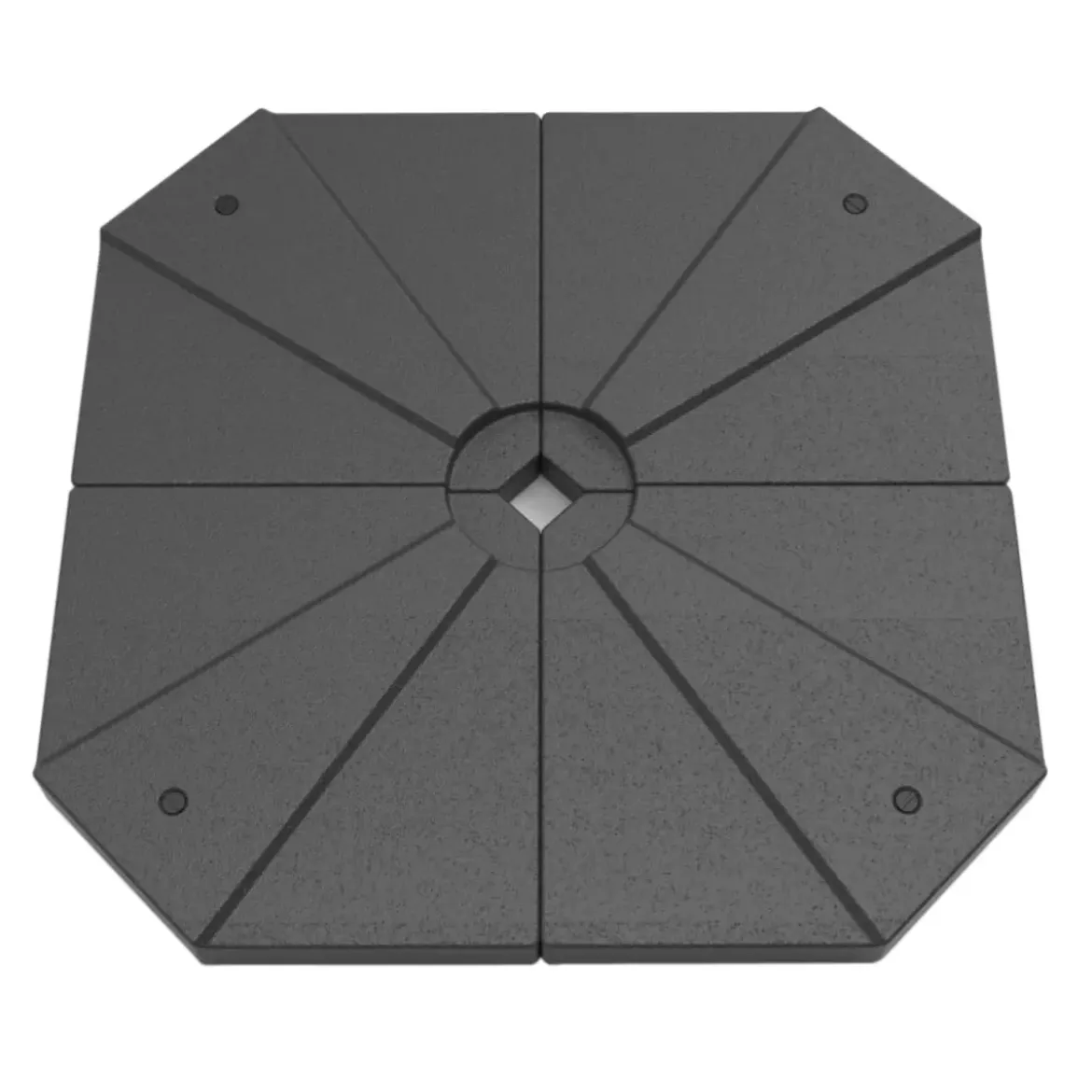 Set di 4 lastre per Ombrellone decentrato 20L - Nero