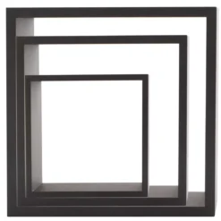Set di 3 mensole Cube Nero Modello piccolo