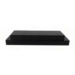 Set di 2 mensole in legno da parete (L60 cm) Bowi Nero