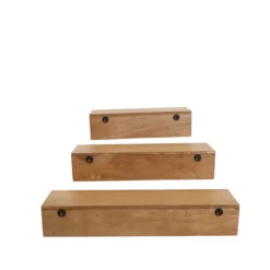 Set di 3 mensole in legno (L60-50-40 cm) Jaipur Legno scuro