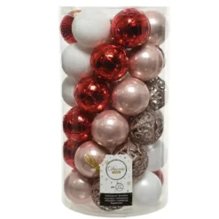 Set di 37 palline di Natale Alpine Rosso