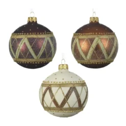 Set 6 di palline di Natale di vetro (80 mm) Elia Cannella