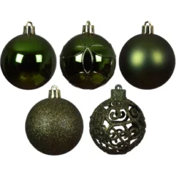 Set di 35 palline di Natale (D60 mm) Aravis mix Verde abete