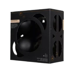 Set di 4 palline di Natale (D100 mm) Aravis Nero