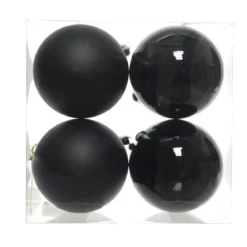 Set di 4 palline di Natale (D100 mm) Aravis Nero
