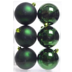 Set di 6 palline di Natale (D80 mm) Aravis Verde abete