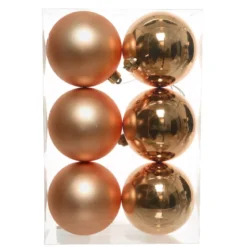 Set di 6 palline di Natale (D80 mm) Aravis Cognac
