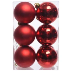 Set di 12 palline di Natale (D60 mm) Aravis Bordeaux