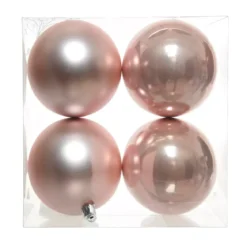 Set di 4 palline di Natale (D100 mm) Aravis Rosa cipria