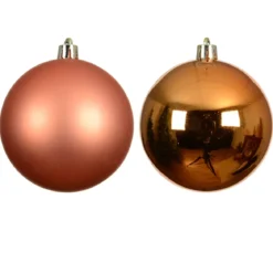 Set di 4 palline di Natale (D100 mm) Aravis Arancione