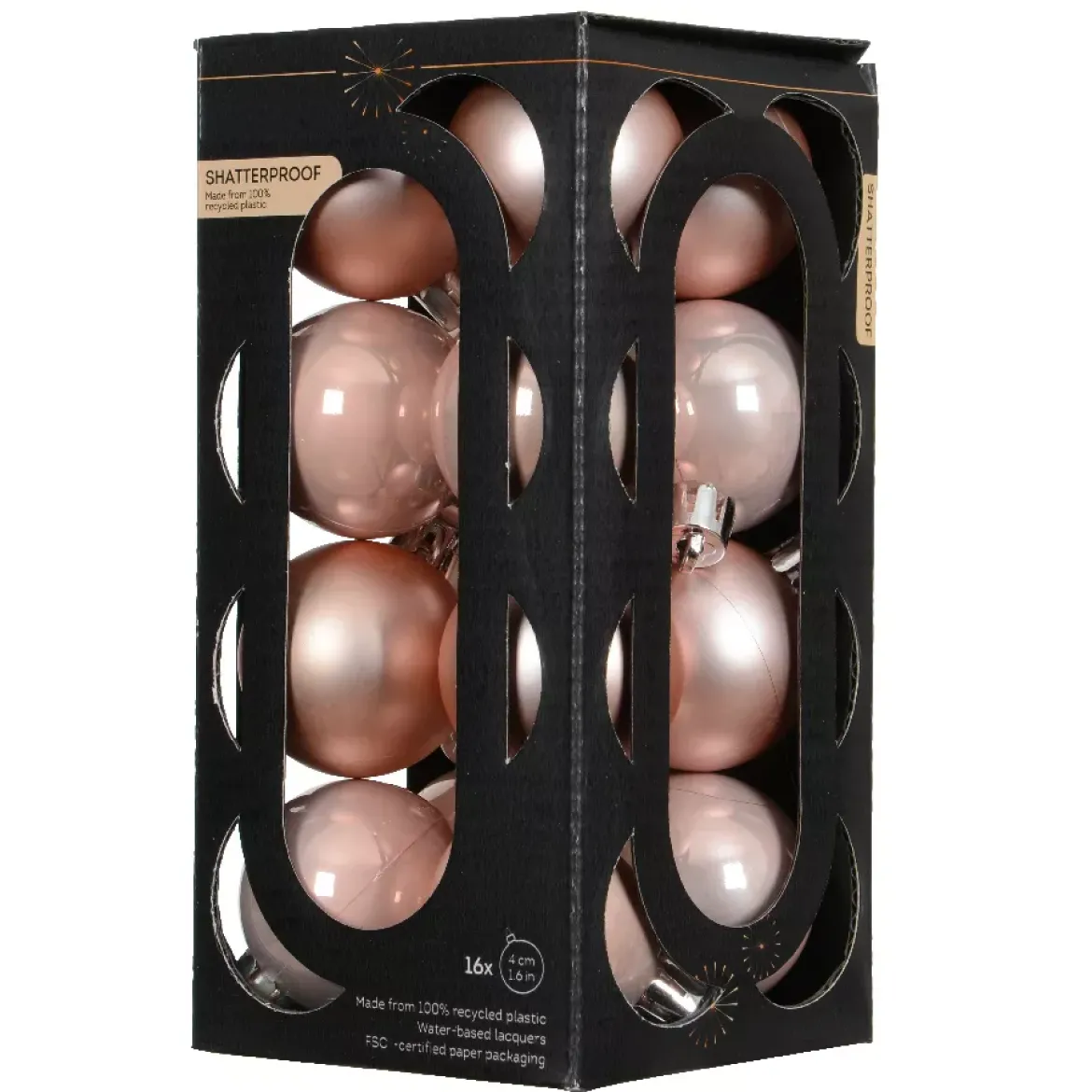 Set di 16 palline di Natale (D40 mm) Aravis Rosa cipria