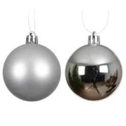 Set di 4 palline di Natale (D100 mm) Aravis Argento