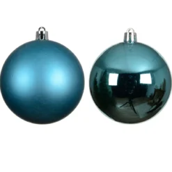 Set di 4 palline di Natale (D100 mm) Aravis Blu brillante