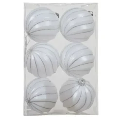 Set di 6 palline di Natale (D80 mm) Glam chic Bianco