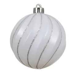 Set di 6 palline di Natale (D80 mm) Glam chic Bianco