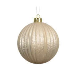 Set di 6 palline di Natale (D80 mm) Glitter Perla