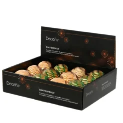 Set di 12 palline di Natale (D80 mm) Lusso RetrÃ² Arancione e verde abete