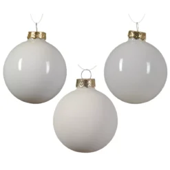 Set di 21 palline di Natale in vetro assortite Cristallo Bianco lana