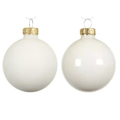 Set di 4 palline di Natale in vetro (D100 mm) Boreale Bianco lana