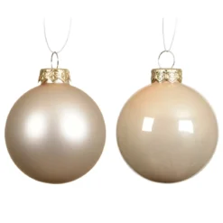 Set di 4 palline di Natale in vetro (D100 mm) Boreale Perla