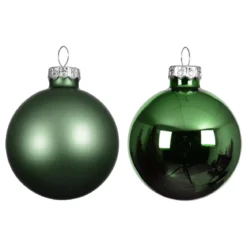 Set di 4 palline di Natale in vetro (D100 mm) Boreale Verde abete