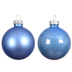 Set di 4 Palline di Natale in vetro (D100 mm) Boreale Azzurro