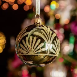 Set di 6 palline di Natale in vetro (D80 mm) Luxury Verde albero