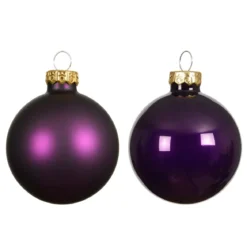 Set di 6 palline di Natale in vetro (D80 mm) Boreale Fico