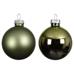 Set di 4 palline di Natale in vetro (D100 mm) Boreale Verde rosmarino