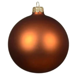 Set di 4 palline di Natale in vetro (D100 mm) Artico opaco Zucca