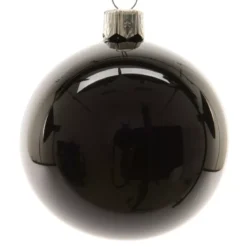 Set di 4 palline di Natale in vetro (D100 mm) Artico brillante Nero
