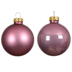 Set di 4 palline di Natale in vetro (D100 mm) Boreale Rosa antico