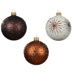 Set di 6 palline di Natale in vetro (D80 mm) Notte stellata Multicolore