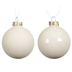 Set di 6 Palline di Natale in vetro (D80 mm) Boreale Bianco lana