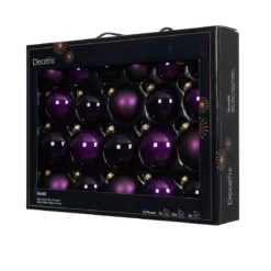 Set di 21 palline di Natale in vetro (D60 a 75 mm) Assortite Cristallo Fico