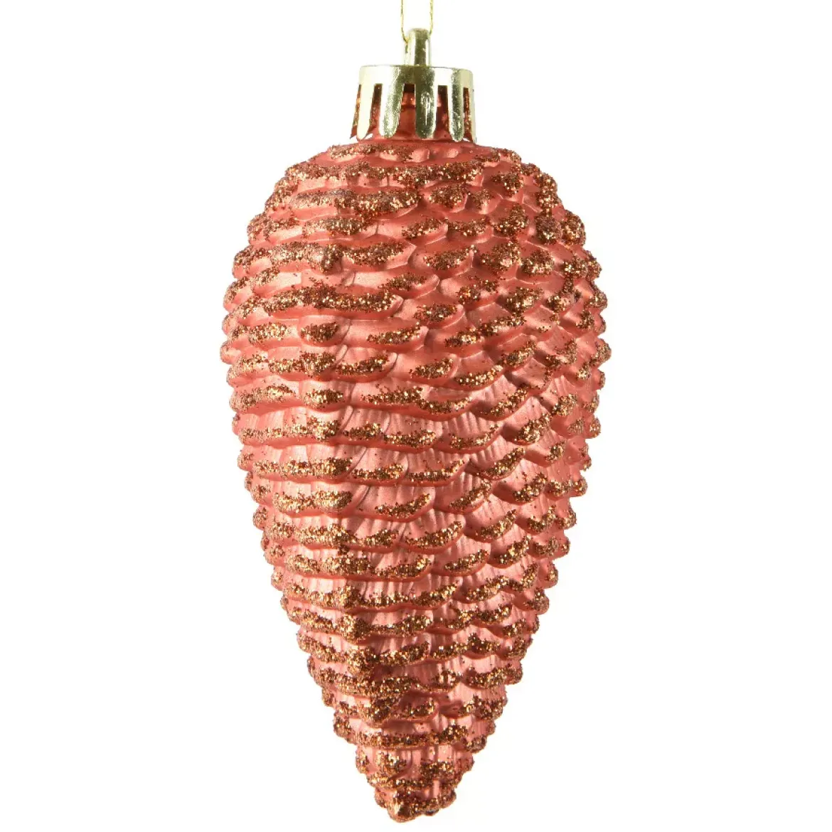 Set di 6 pigne da appendere (H8 cm) Alpine Arancione