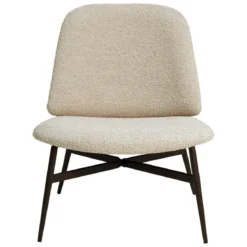 Set di 2 poltrone in bouclé (seduta 40 cm) Isla Beige sabbia