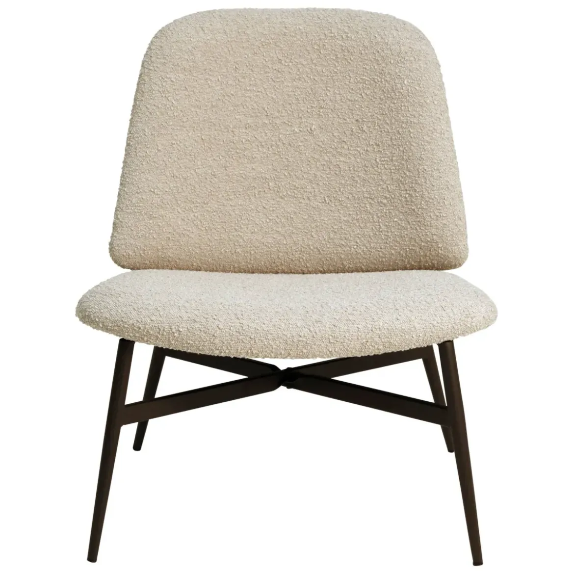 Set di 2 poltrone in bouclé (seduta 40 cm) Isla Beige sabbia
