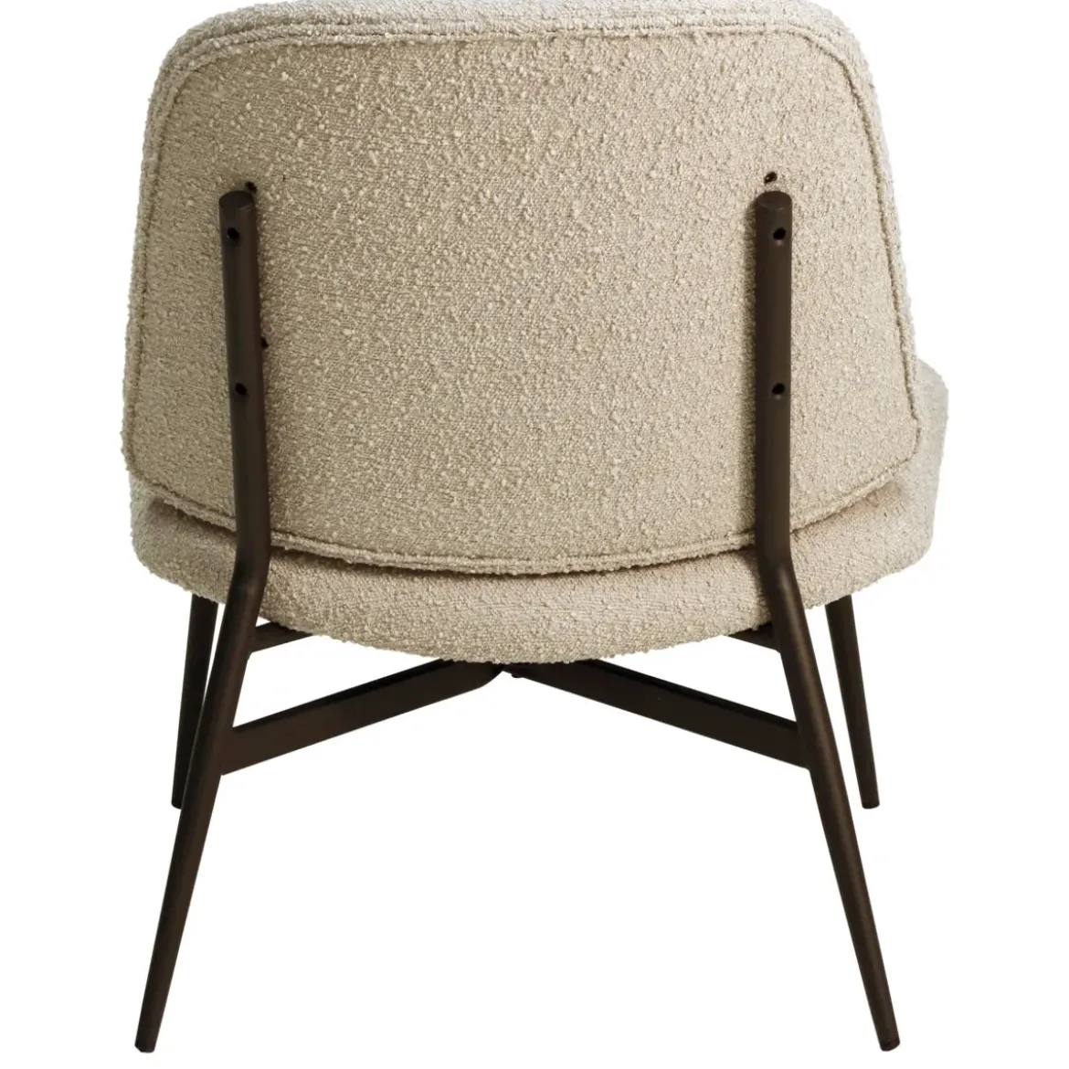 Set di 2 poltrone in bouclé (seduta 40 cm) Isla Beige sabbia