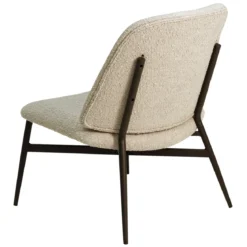 Set di 2 poltrone in bouclé (seduta 40 cm) Isla Beige sabbia