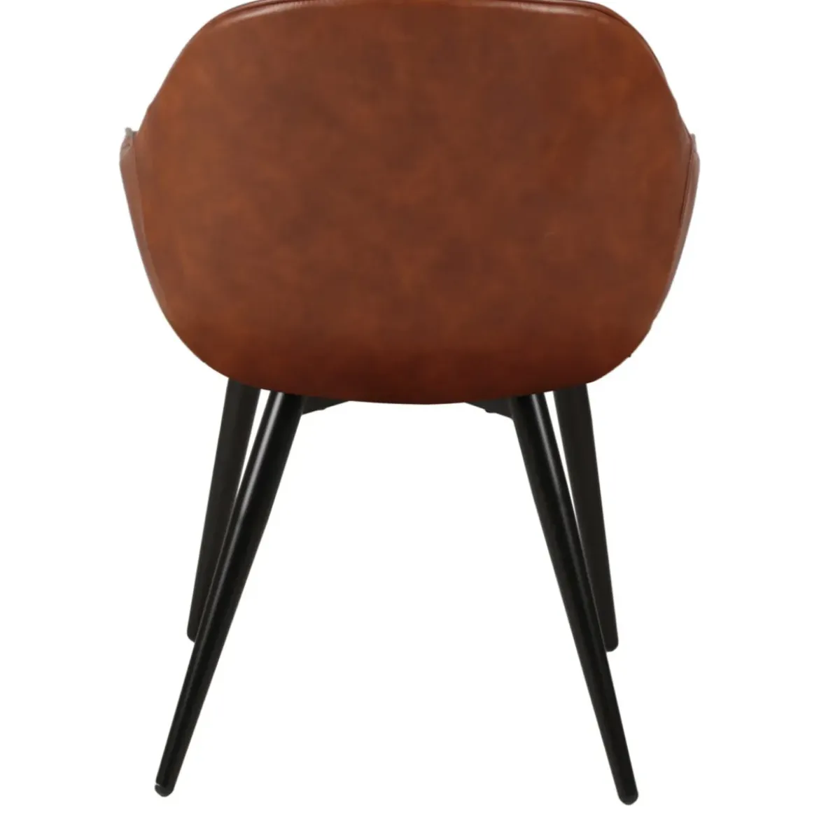Set di 2 poltrone in similpelle (seduta 47 cm) Juno Marrone scuro