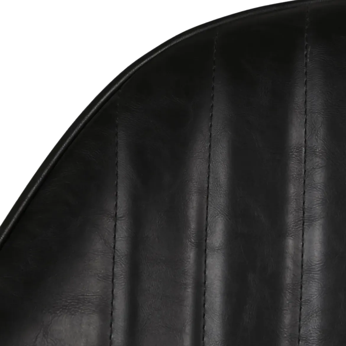 Set di 2 poltrone in similpelle (seduta 47 cm) Juno Nero carbone