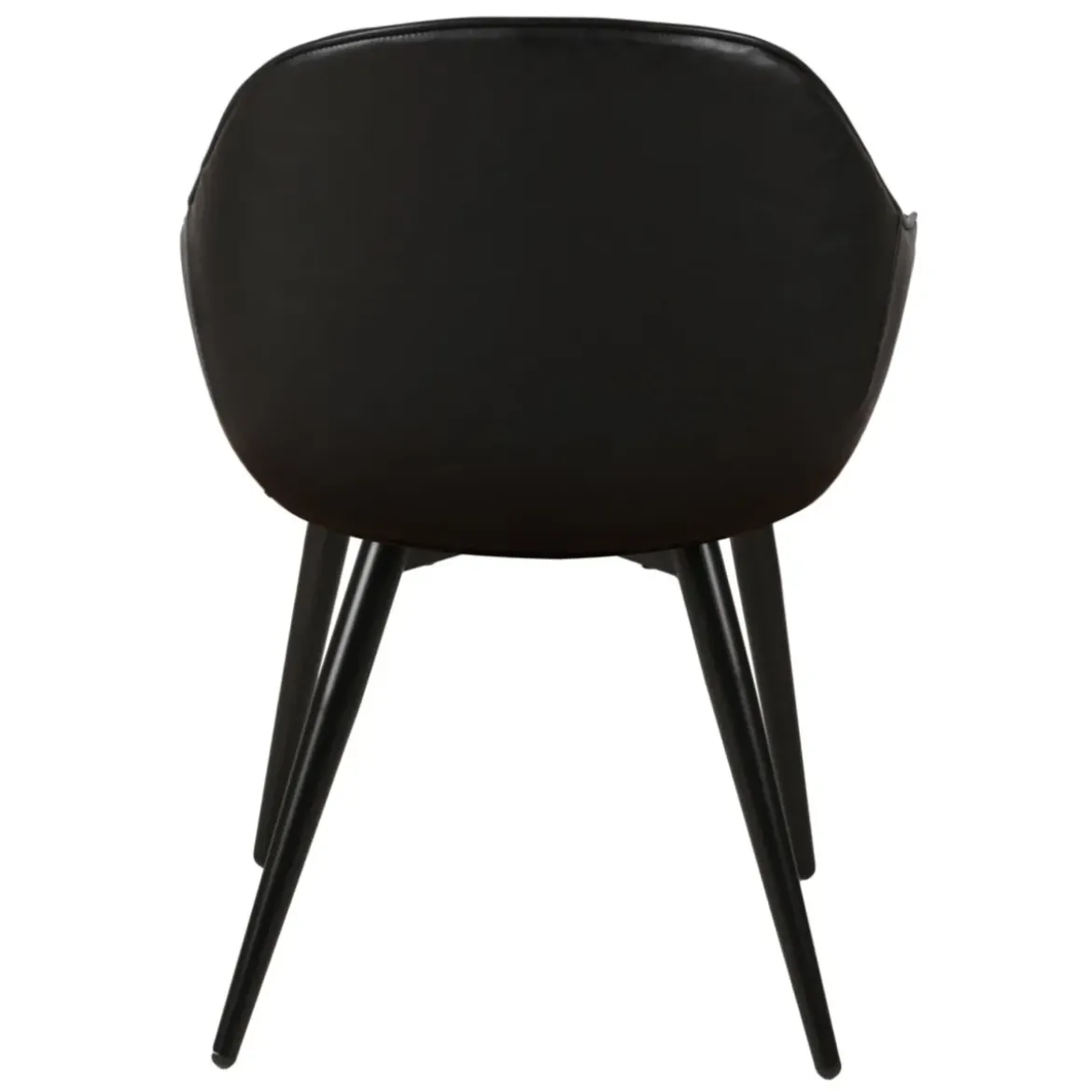 Set di 2 poltrone in similpelle (seduta 47 cm) Juno Nero carbone