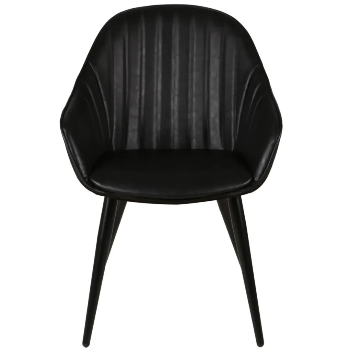 Set di 2 poltrone in similpelle (seduta 47 cm) Juno Nero carbone