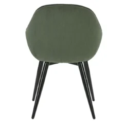 Set di 2 poltrone in velluto a coste (seduta 47 cm) Juno Verde cachi