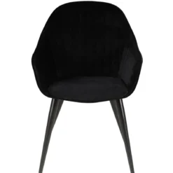Set di 2 poltrone in velluto (seduta 47 cm) Juno Nero