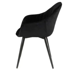 Set di 2 poltrone in velluto (seduta 47 cm) Juno Nero