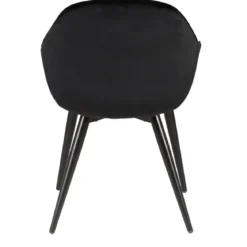 Set di 2 poltrone in velluto (seduta 47 cm) Juno Nero